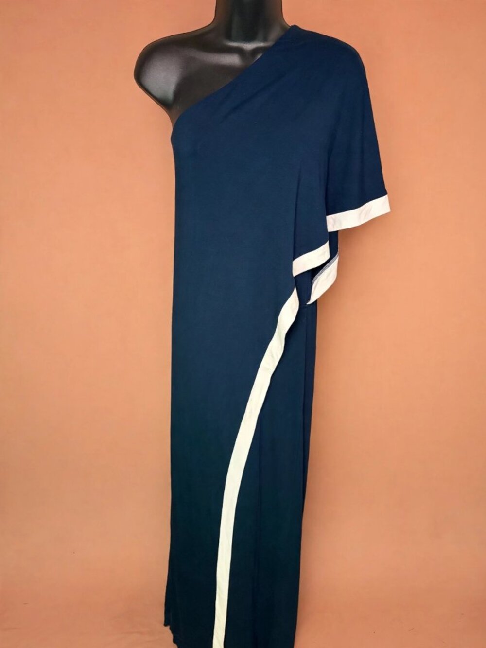 Zen Knits Navy One-Shoulder Pants Romper - Size L